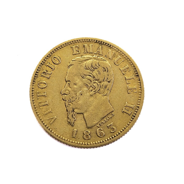 Italy 10 Lire 1863 Vittorio Emanuele II