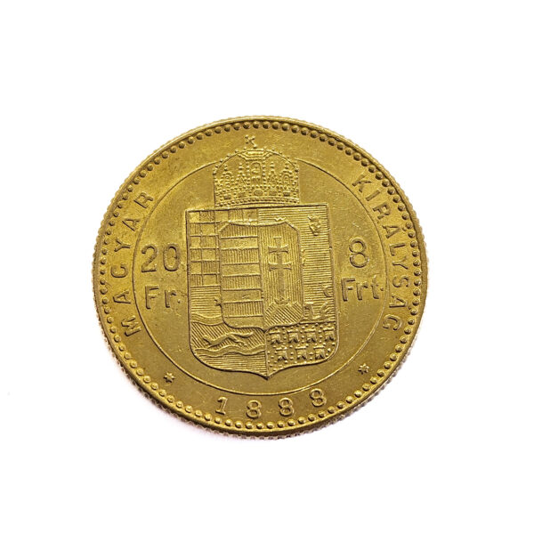 Hungary 20 Francs / 8 Forint 1888 Franz Joseph I
