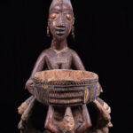 Divination bowl figure - Wood - Yoruba - Nigeria