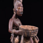 Divination bowl figure - Wood - Yoruba - Nigeria