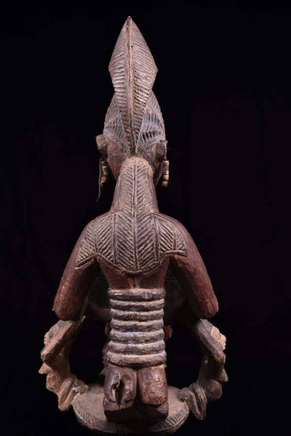 Divination bowl figure - Wood - Yoruba - Nigeria
