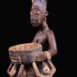 Divination bowl figure - Wood - Yoruba - Nigeria