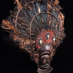 Chihongo Mask - Feathers, Wood - Chokwe - DR Congo