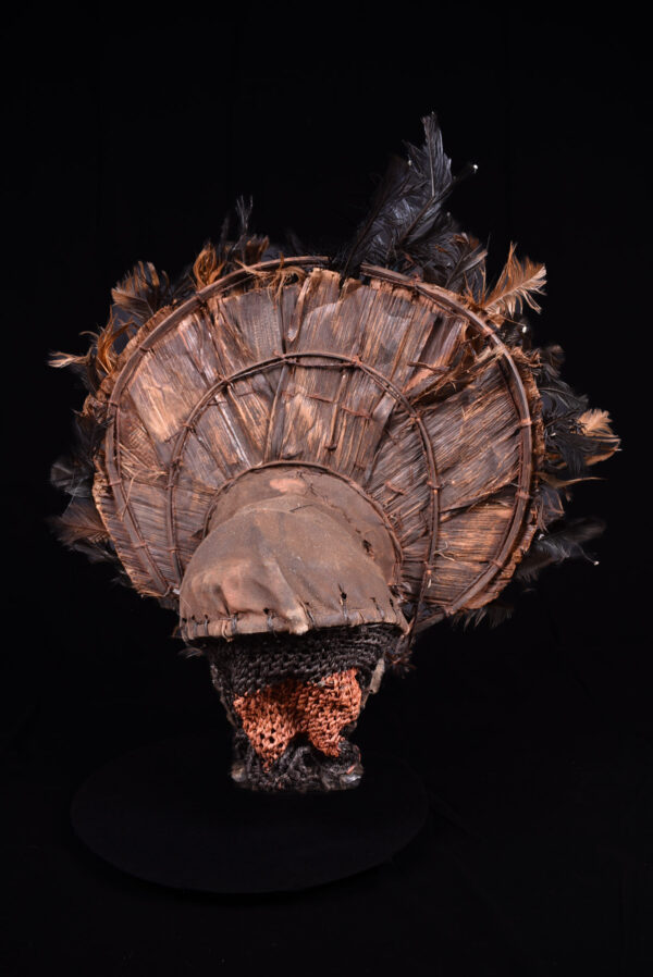Chihongo Mask - Feathers, Wood - Chokwe - DR Congo