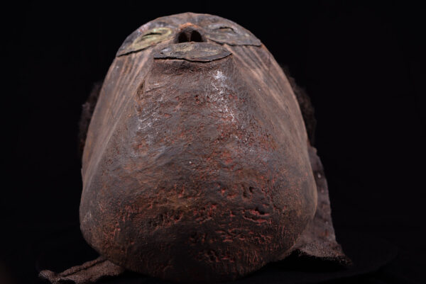 Lele Mask - Wood, Plant fibre, Beads - KUBA - Congo