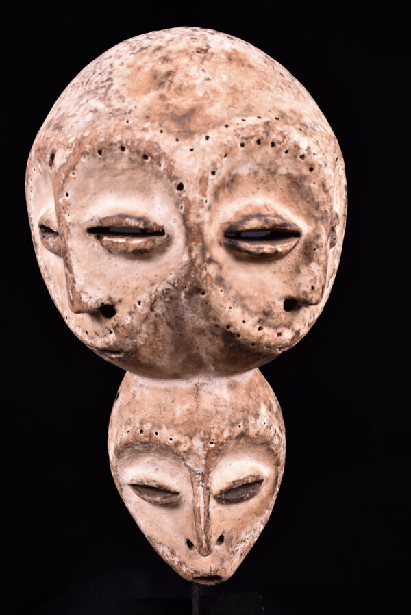 Triple face mask - Lengola - Wood - Congo