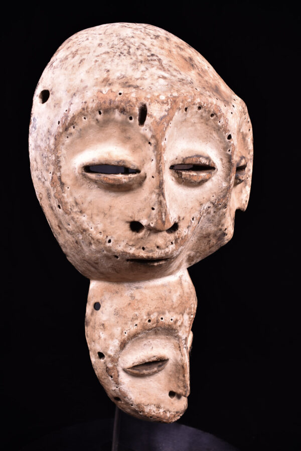 Triple face mask - Lengola - Wood - Congo