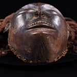 Mwana Pwo Mask - Wood, Rope - Chokwe - DR Congo