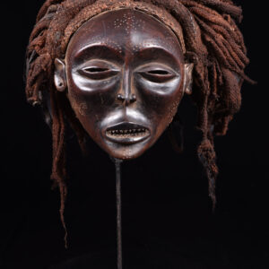 Mwana Pwo Mask - Wood, Rope - Chokwe - DR Congo