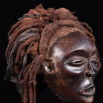Mwana Pwo Mask - Wood, Rope - Chokwe - DR Congo