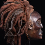 Mwana Pwo Mask - Wood, Rope - Chokwe - DR Congo