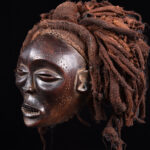 Mwana Pwo Mask - Wood, Rope - Chokwe - DR Congo