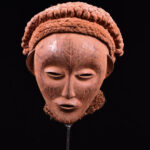 Mwana Pwo Mask - Wood, Rope - Chokwe - DR Congo