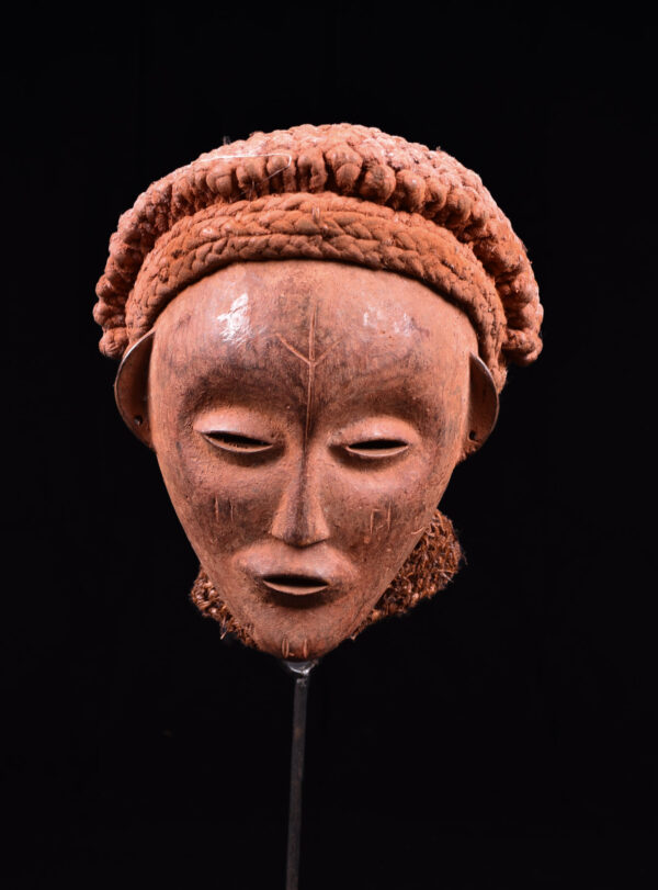 Mwana Pwo Mask - Wood, Rope - Chokwe - DR Congo
