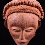 Mwana Pwo Mask - Wood, Rope - Chokwe - DR Congo