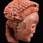 Mwana Pwo Mask - Wood, Rope - Chokwe - DR Congo