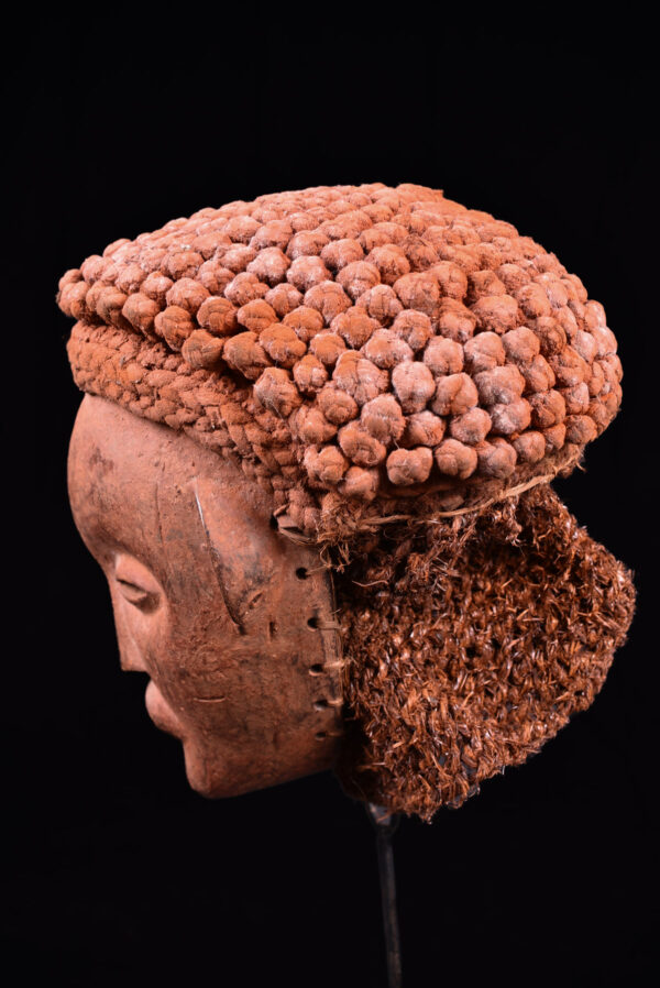 Mwana Pwo Mask - Wood, Rope - Chokwe - DR Congo
