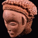 Mwana Pwo Mask - Wood, Rope - Chokwe - DR Congo