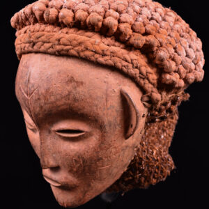 Mwana Pwo Mask - Wood, Rope - Chokwe - DR Congo