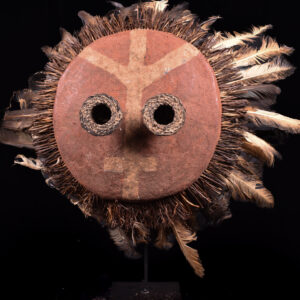 Minganji Mask - Plant Fibre, Feathers - Pende - Congo DRC