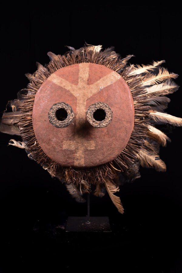 Minganji Mask - Plant Fibre, Feathers - Pende - Congo DRC