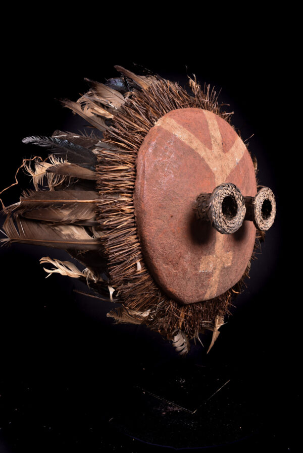 Minganji Mask - Plant Fibre, Feathers - Pende - Congo DRC