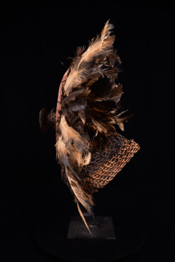 Minganji Mask - Plant Fibre, Feathers - Pende - Congo DRC