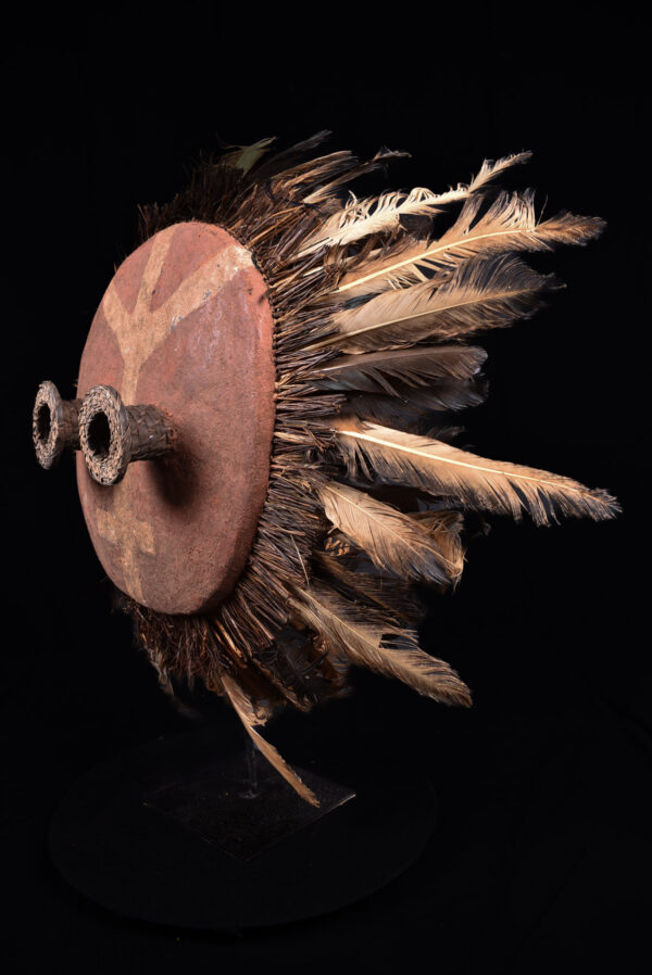 Minganji Mask - Plant Fibre, Feathers - Pende - Congo DRC