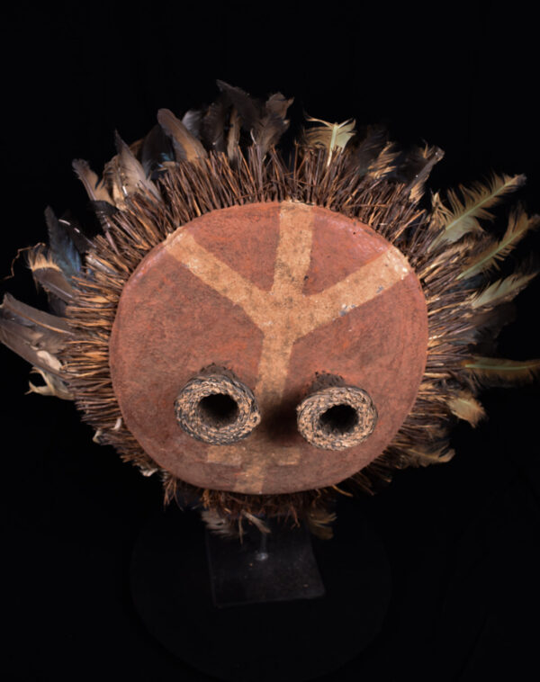 Minganji Mask - Plant Fibre, Feathers - Pende - Congo DRC