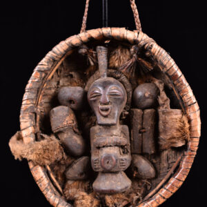 Divination Basket - Wood, Horn, Rattan - Songye - Congo