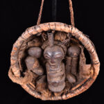 Divination Basket - Wood, Horn, Rattan - Songye - Congo
