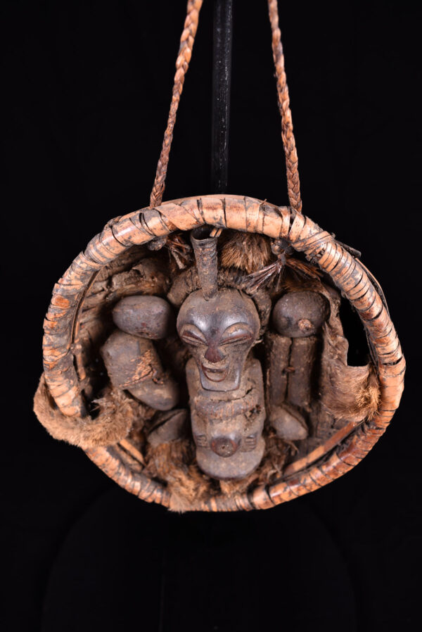 Divination Basket - Wood, Horn, Rattan - Songye - Congo