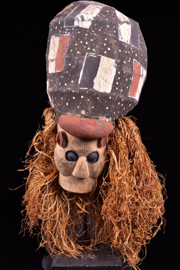 Kakunga mask - Textile, Wood, Raphia - Yaka - Congo
