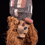 Kakunga mask - Textile, Wood, Raphia - Yaka - Congo