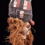 Kakunga mask - Textile, Wood, Raphia - Yaka - Congo