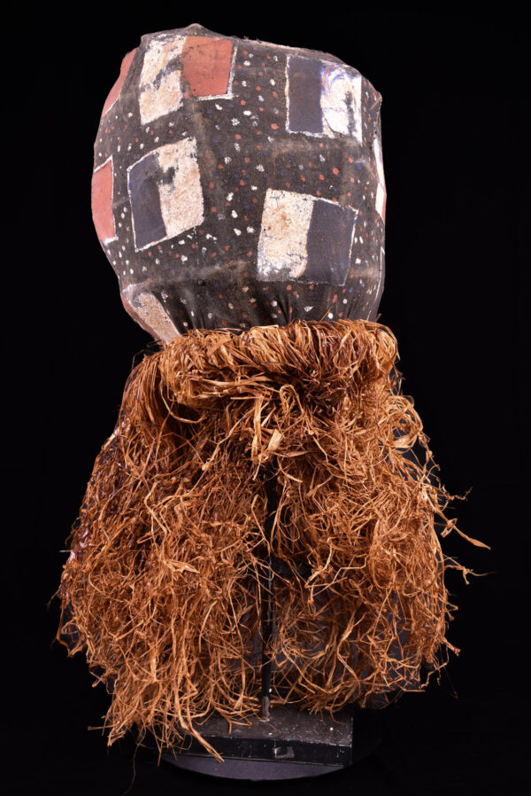 Kakunga mask - Textile, Wood, Raphia - Yaka - Congo