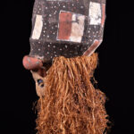 Kakunga mask - Textile, Wood, Raphia - Yaka - Congo