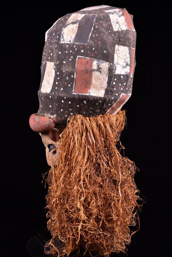 Kakunga mask - Textile, Wood, Raphia - Yaka - Congo