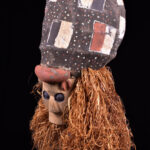 Kakunga mask - Textile, Wood, Raphia - Yaka - Congo