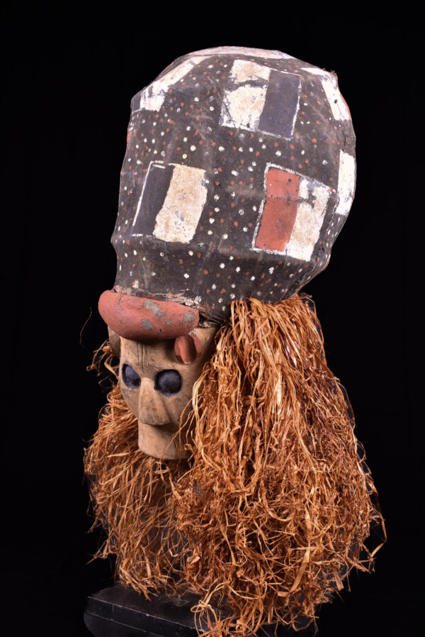 Kakunga mask - Textile, Wood, Raphia - Yaka - Congo