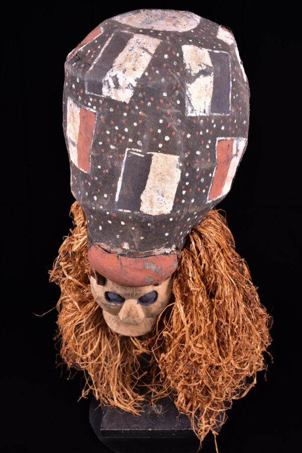 Kakunga mask - Textile, Wood, Raphia - Yaka - Congo