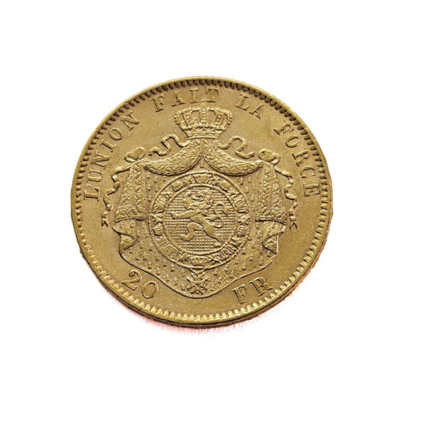 Belgium 20 Francs 1878 Leopold II